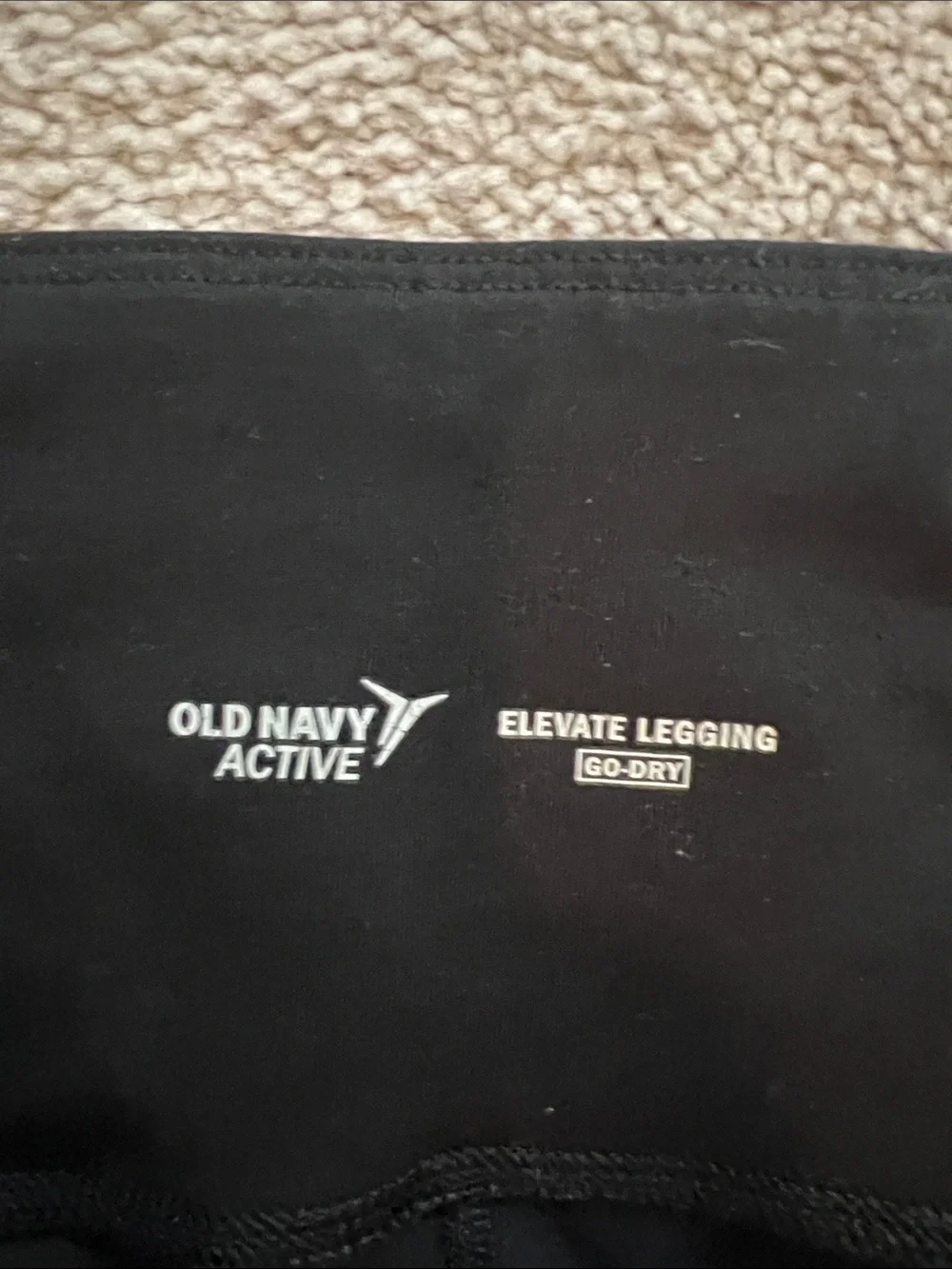 Old Navy Active Elevate Go Dry Hi- Rise (10”) Black Leggings- size Medium, EUC - Picture 2 of 7